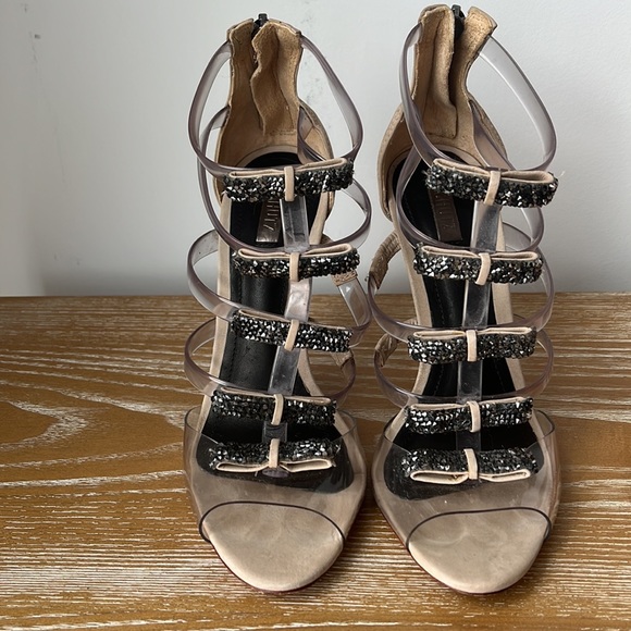 Two pairs, champagne, gold cocktail heels - Picture 10 of 12